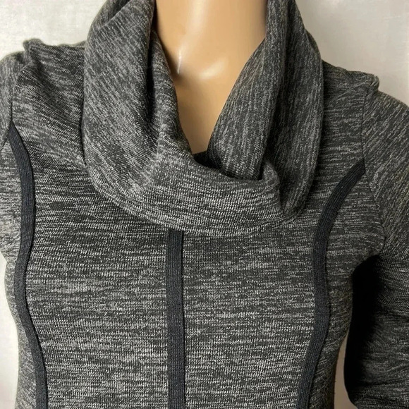 Nwt  vintage grey  sweater dress, Sm, cowl neck ,slimming lines,Whimsigoth,goth - Picture 6 of 16